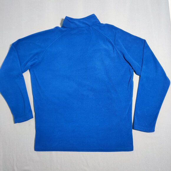 CAT 1/4 zip up fleece sweater men's size L blue long sleeve - Picture 4 of 9